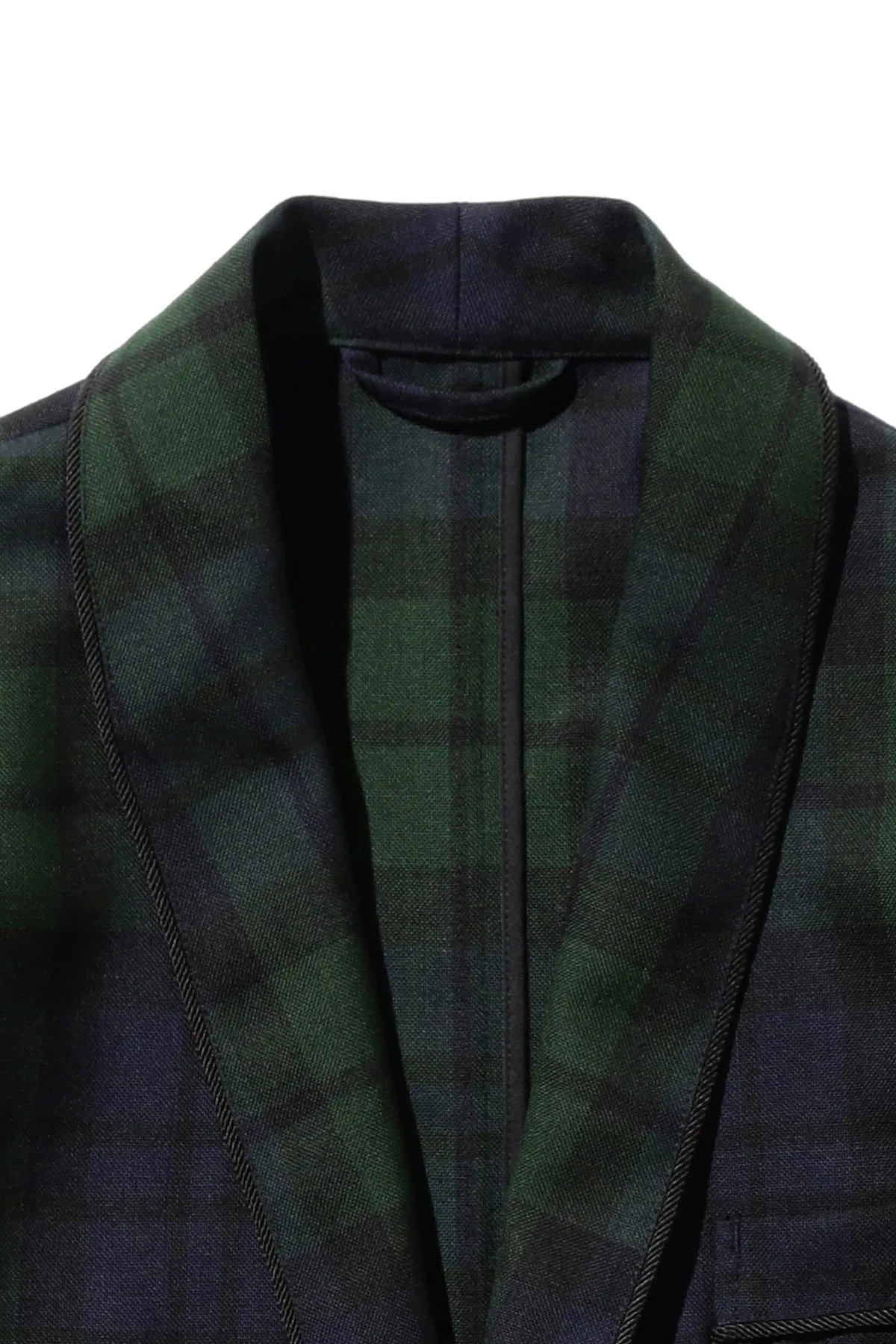 1B Smoking Jacket High Twisted Wool Check - Blackwatch