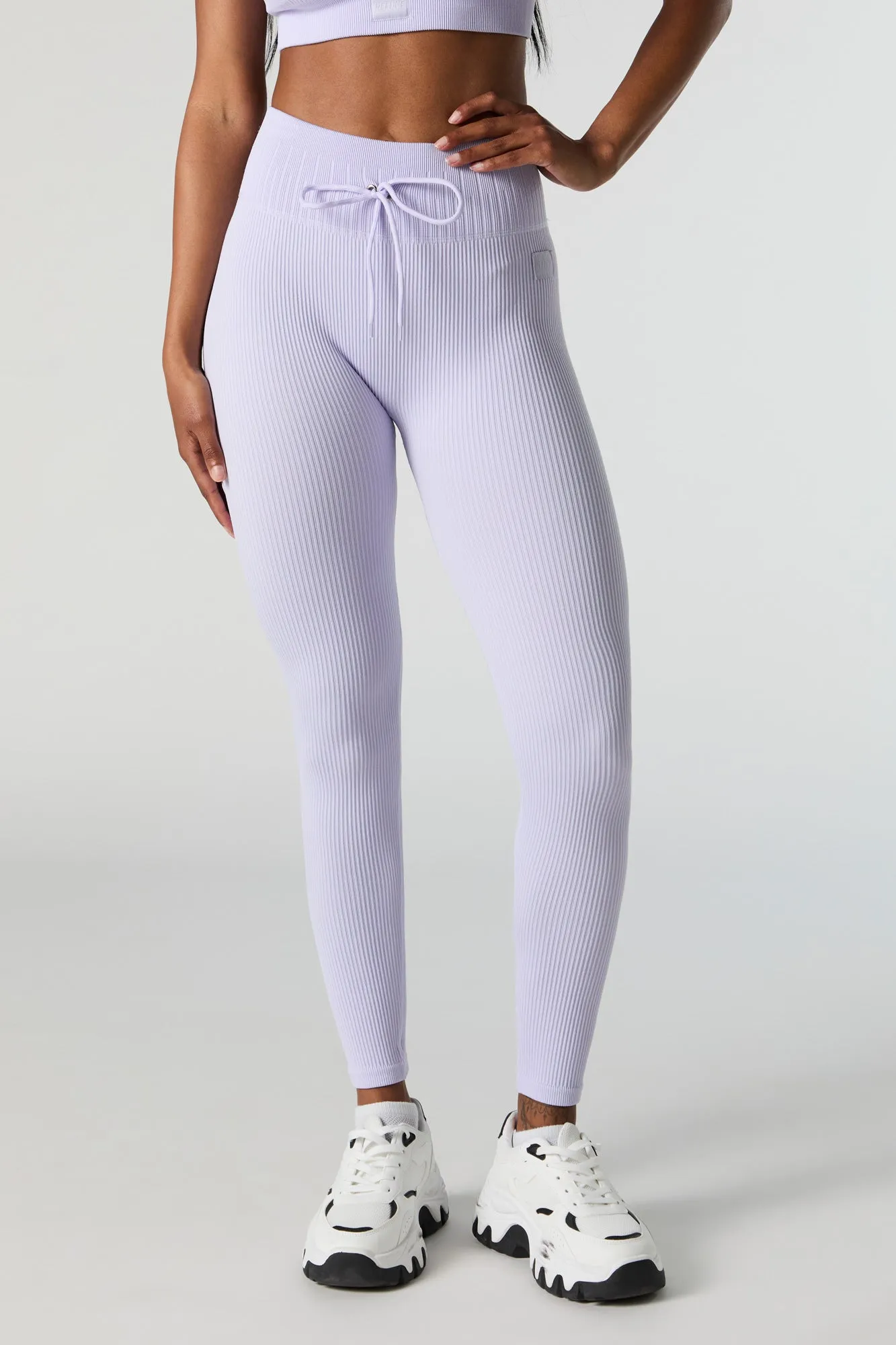 Active Seamless Ribbed Drawstring Legging