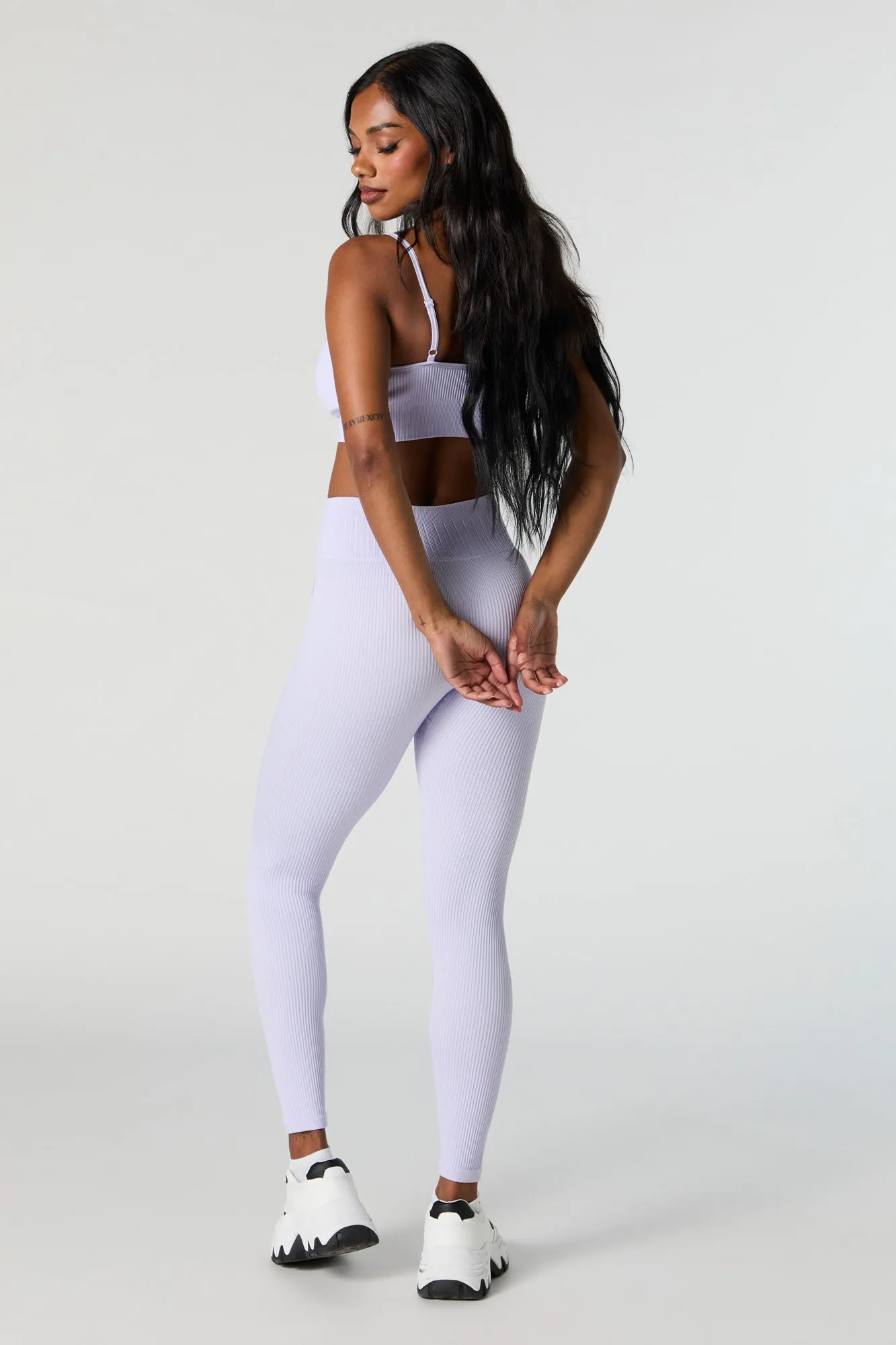 Active Seamless Ribbed Drawstring Legging