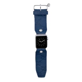 Artisan Crafted - Upcycled Navy Gucci Sivella Watchband