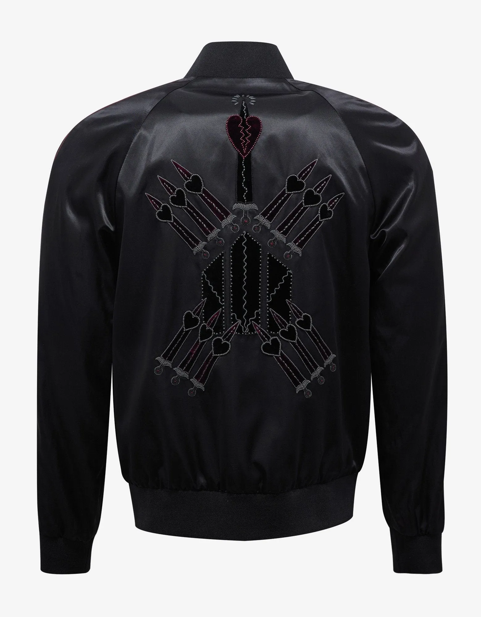 Black Loveblade Embroidery Souvenir Jacket