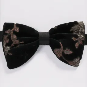 Bowtie Black Beige Line Butterfly