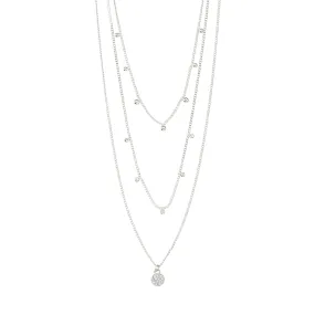 CHAYENNE recycled crystal necklace silver-plated