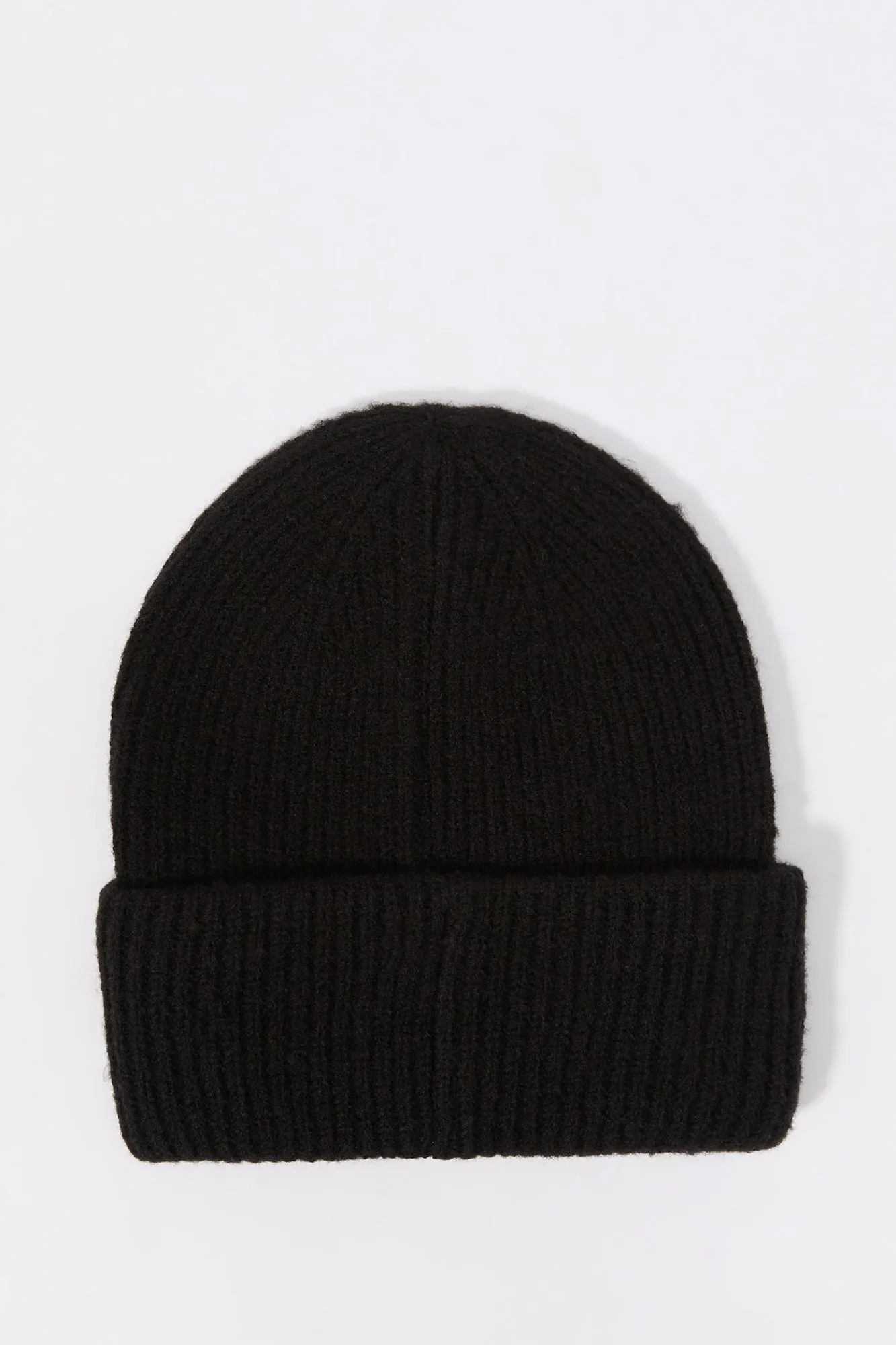 City Embroidered Ribbed Knit Beanie