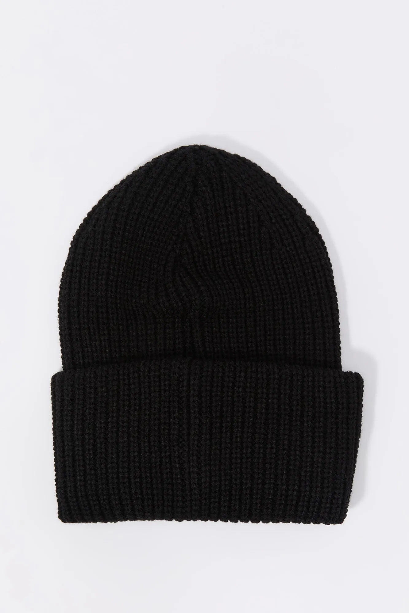 City Patch Ribbed Knit Beanie