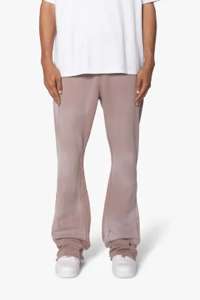 Faded Bootcut Sweatpants - Washed Mauve