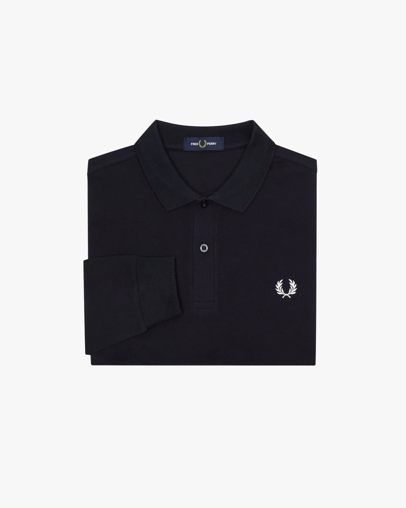 Fred Perry L/S Plain Polo Shirt - Navy