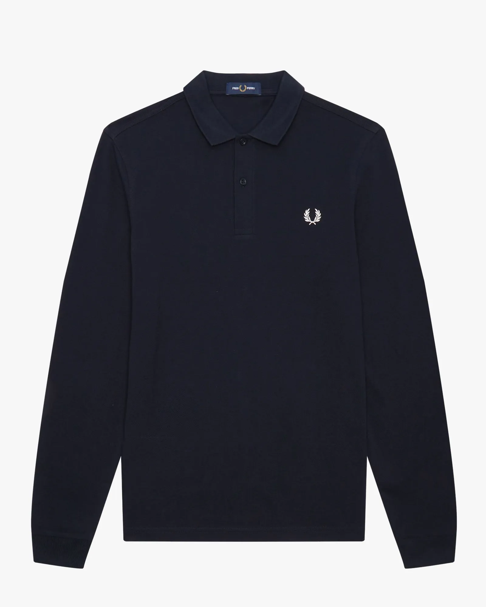 Fred Perry L/S Plain Polo Shirt - Navy