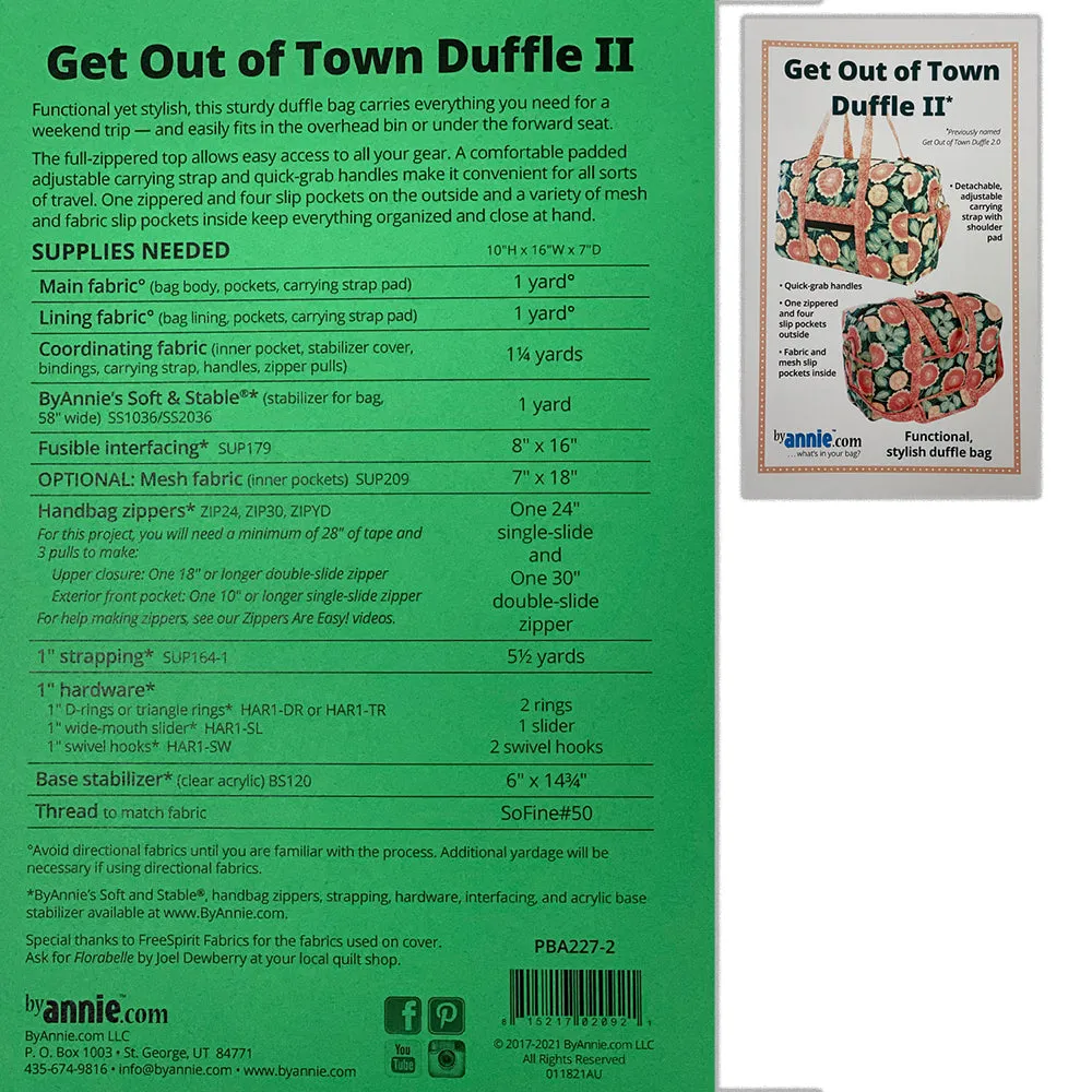 Get Out of Town Duffle II Project Kit - Batik Cotton