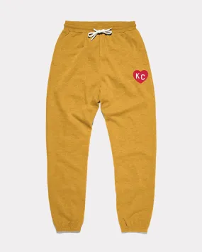 Gold & Red KC Heart PE Sweatpants