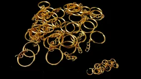 Gold shade Key Chain Accessories - Keyring Keychain Key Holder Rings for Crafts