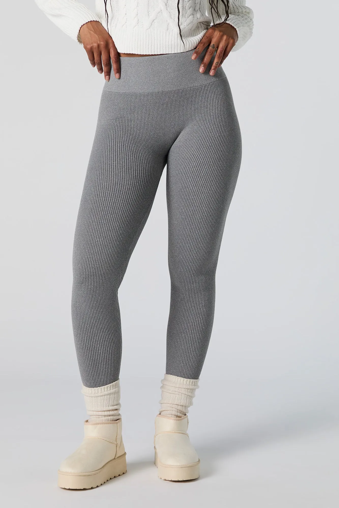 High Rise Seamless Ribbed Legging