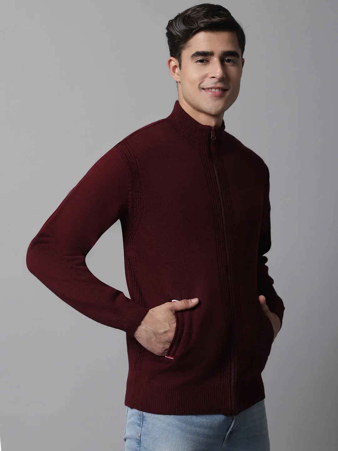 Men Maroon Sweater