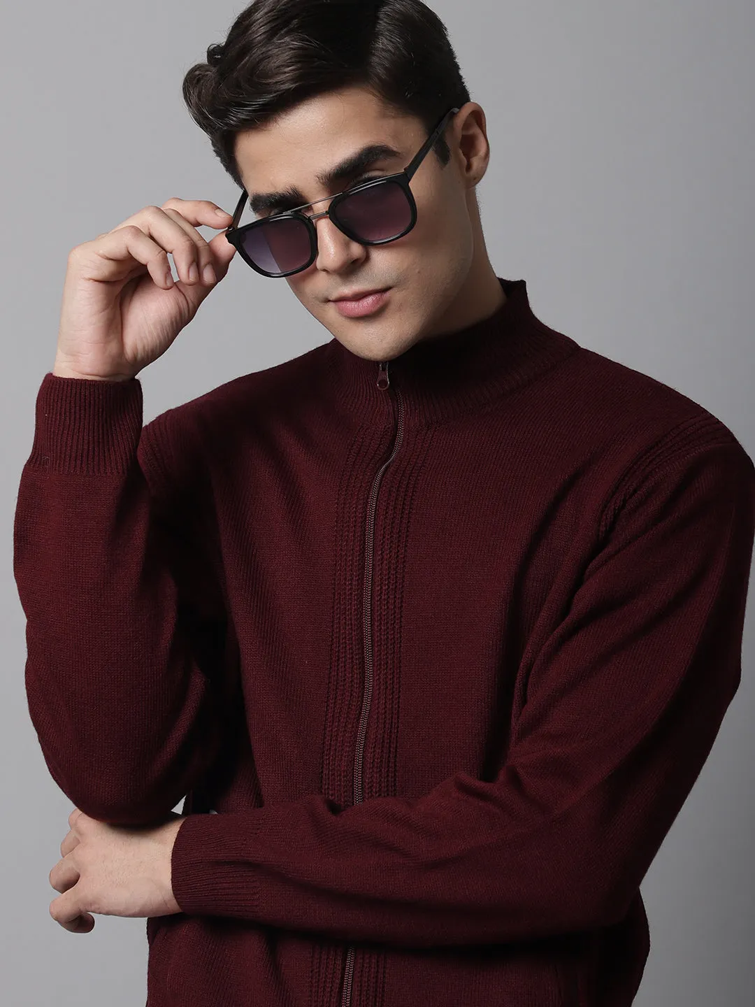 Men Maroon Sweater