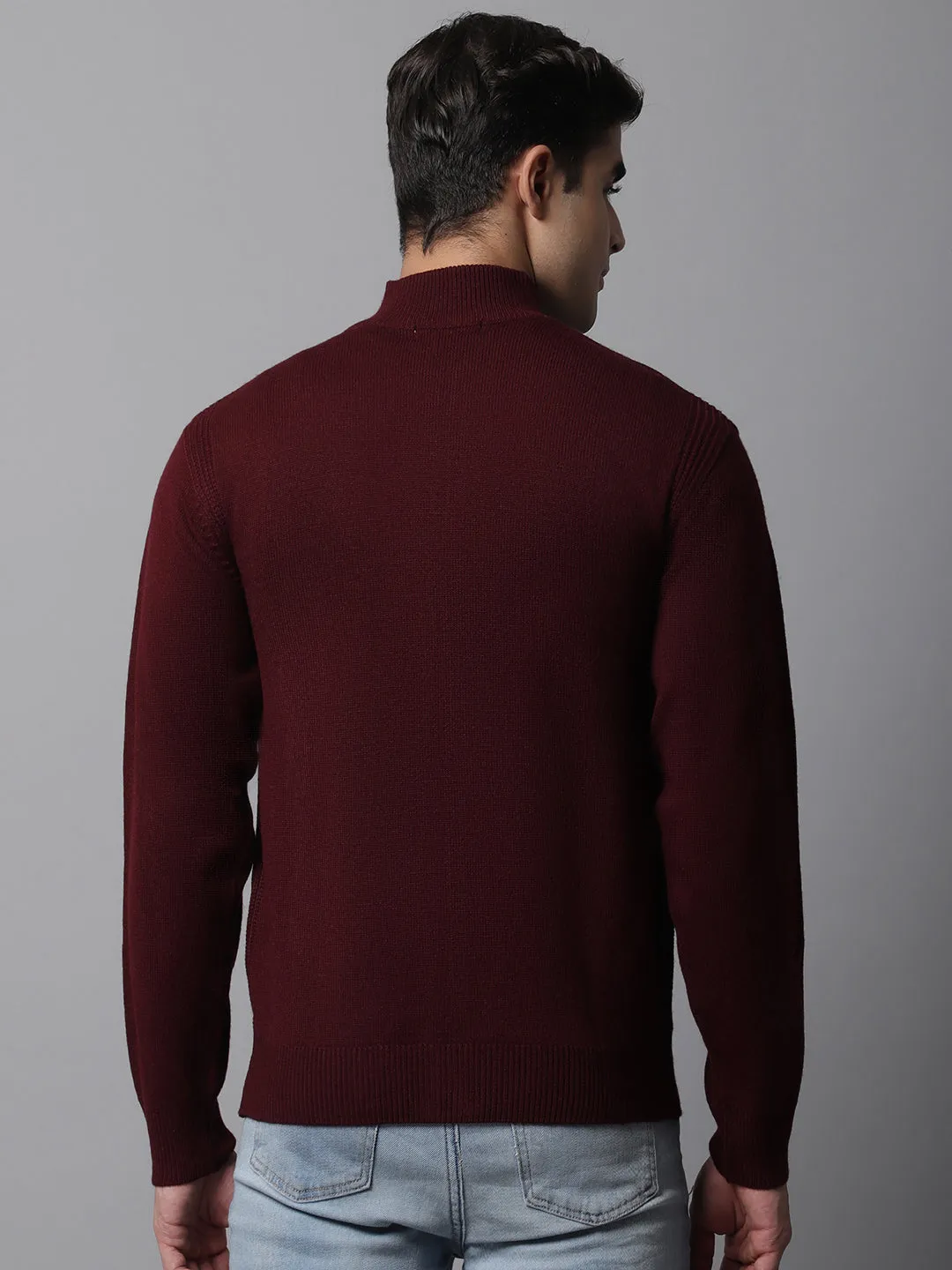 Men Maroon Sweater