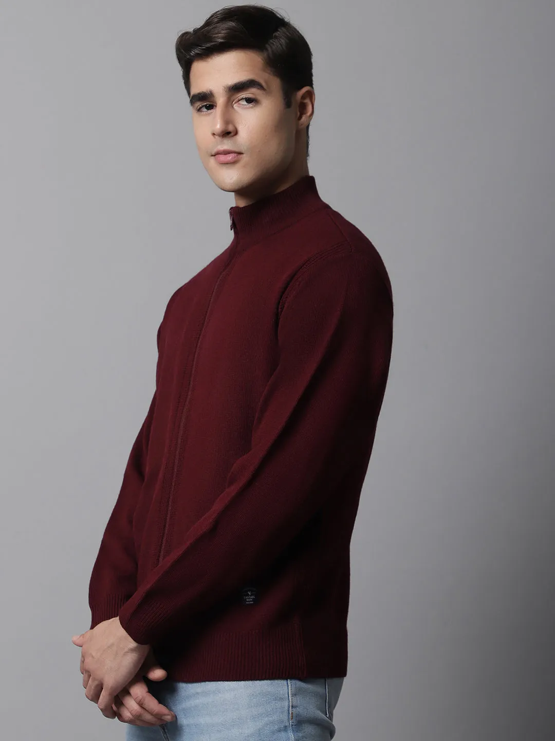 Men Maroon Sweater