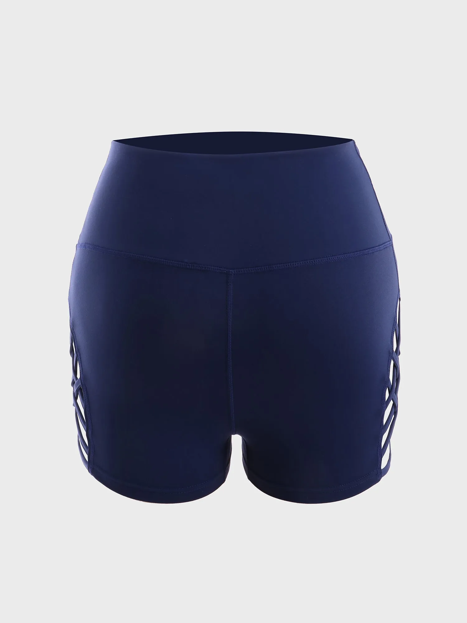 Midsize Bold Side Cut-Out Fitness Shorts