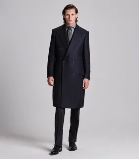 Navy Loro Piana Cashmere Overcoat