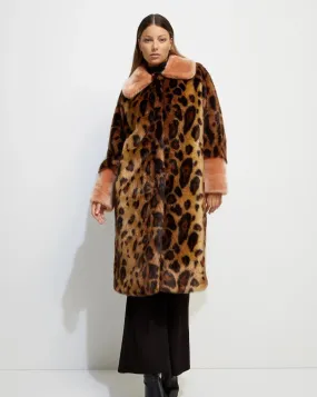 Orient Express Coat | Leopard & Peach