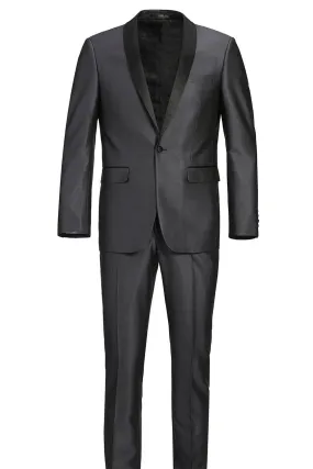 Paris Sharkskin 1-Button Shawl Tuxedo (2-Piece Set)