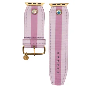 Ready to Ship - Luxe Lavender Spring Rigatela with Tulip Watchband (Size 3, Apple Watch 38-41mm )