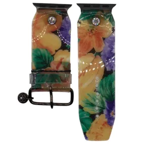 Ready to Ship - Luxe Midnight Bloom Waterproof with Watchband (Size 2, Apple Watch 38-41mm)