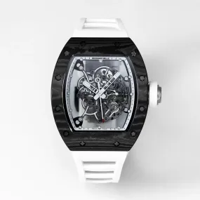 RICHARD MILLE RM055 Redesigned original 1:1 Best Edition BBR Factory 2024 White bezel Black Strap