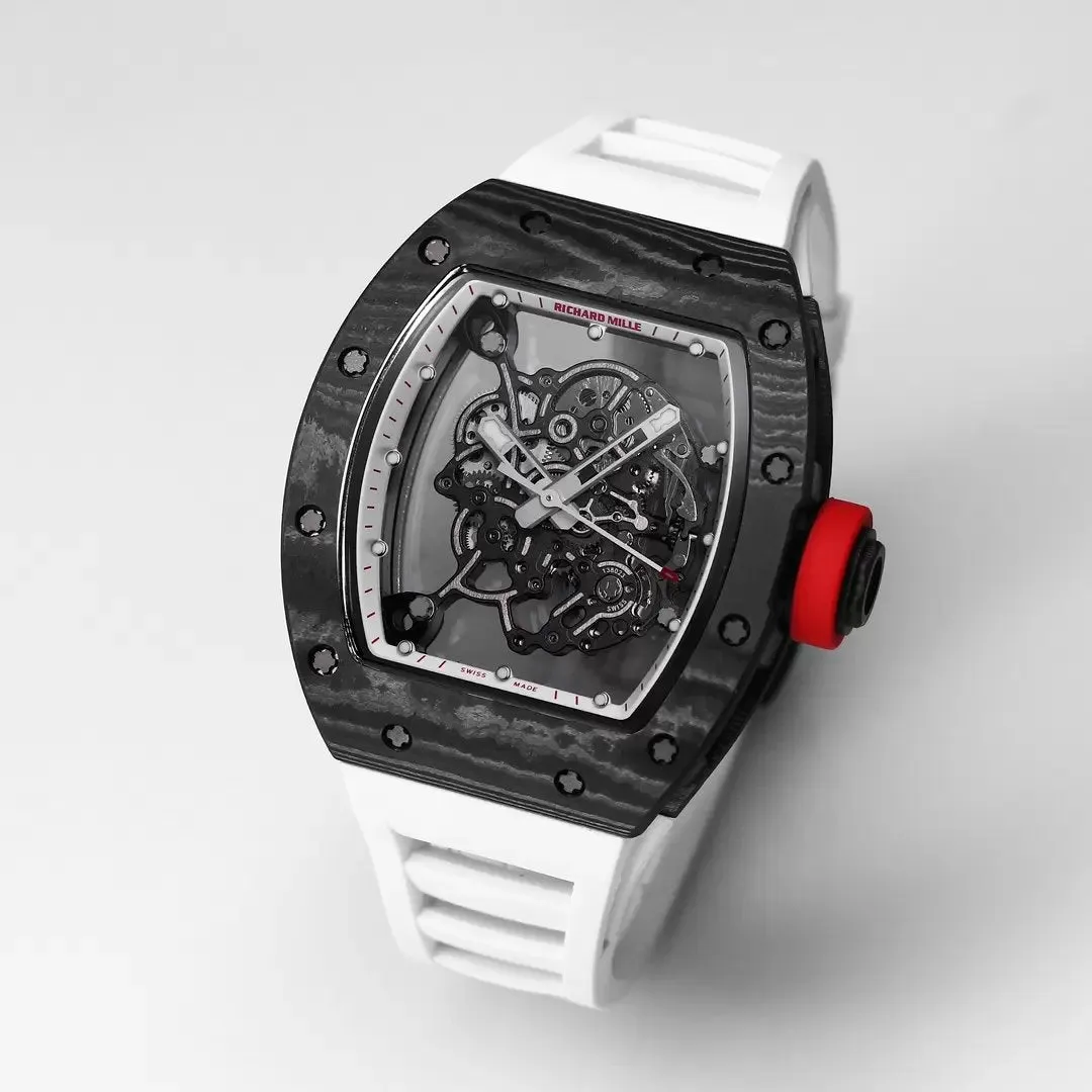 RICHARD MILLE RM055 Redesigned original 1:1 Best Edition BBR Factory 2024 White Strap