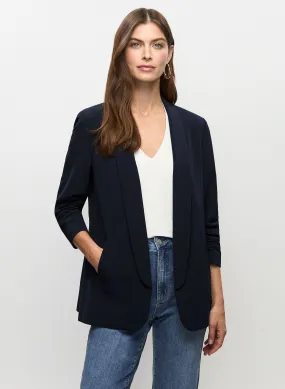 Ruched Sleeve Blazer