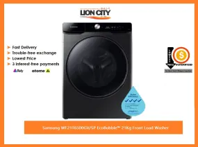 Samsung WF21T6500GV/SP EcoBubble 21Kg Front Load Washer