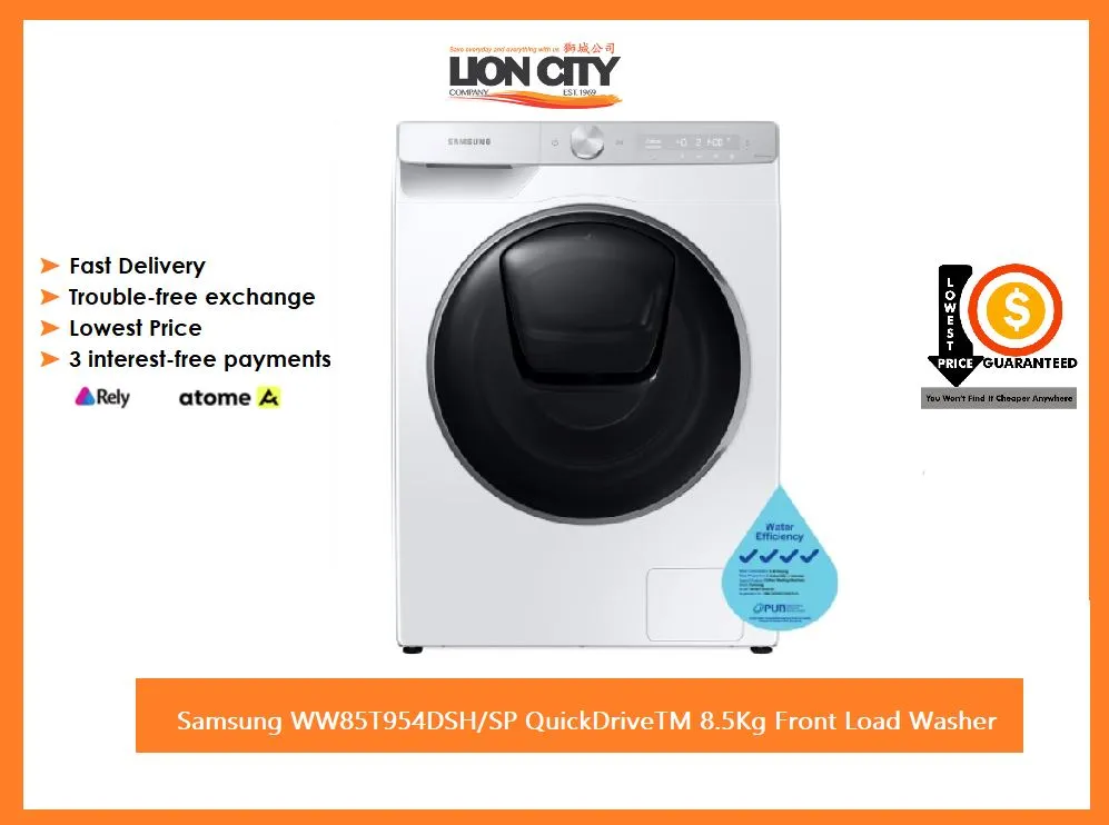 Samsung WW85T954DSH/SP QuickDriveTM 8.5Kg Front Load Washer