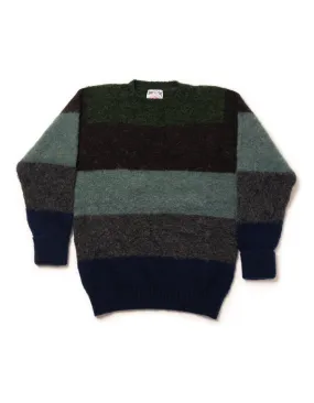 SHAGGY DOG SWEATER DARK MULTI STRIPE  - CLASSIC FIT